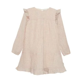 (123250) - Minymo - Dress LS Check w. Lining