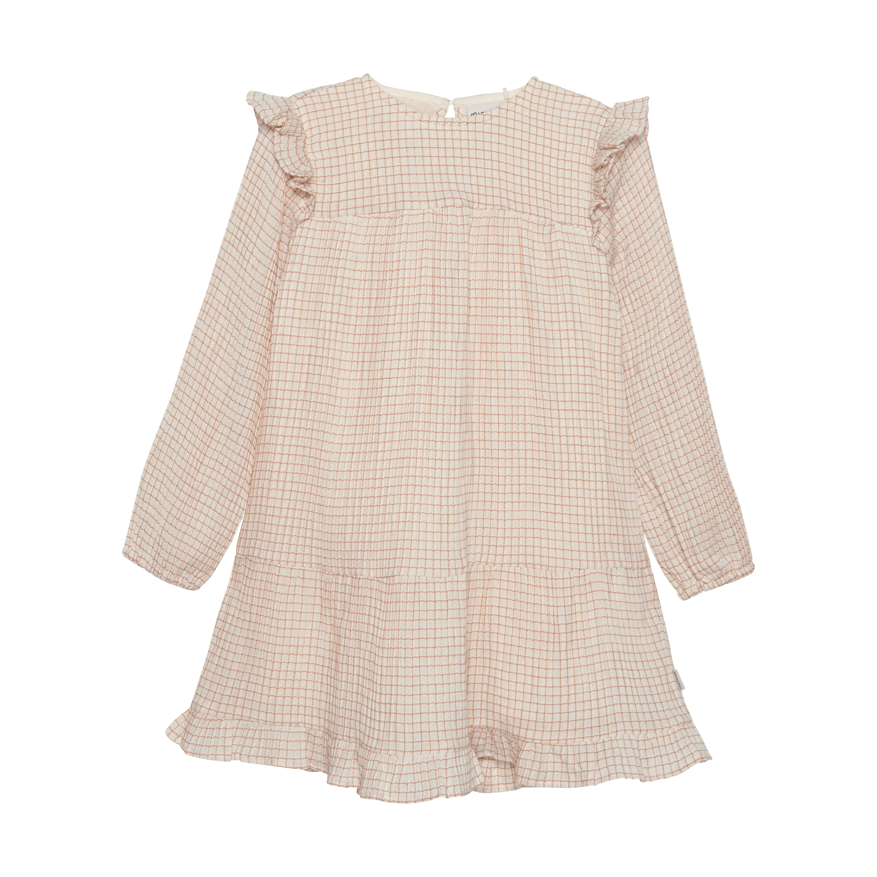 (123250) - Minymo - Dress LS Check w. Lining