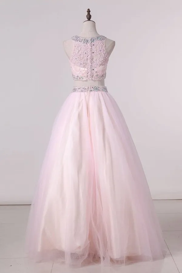 2024 Two-Piece Scoop Ball Gown Quinceanera Dresses Tulle PZXT74SD