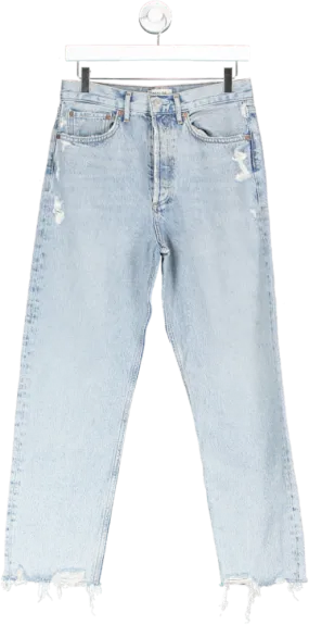 AGOLDE Blue 90's Distressed Crop Jeans W26