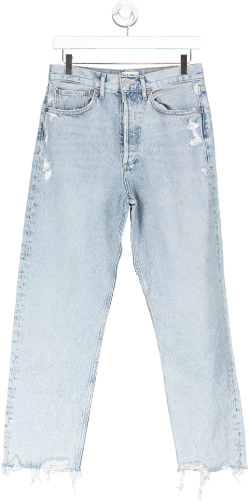 AGOLDE Blue 90's Distressed Crop Jeans W26