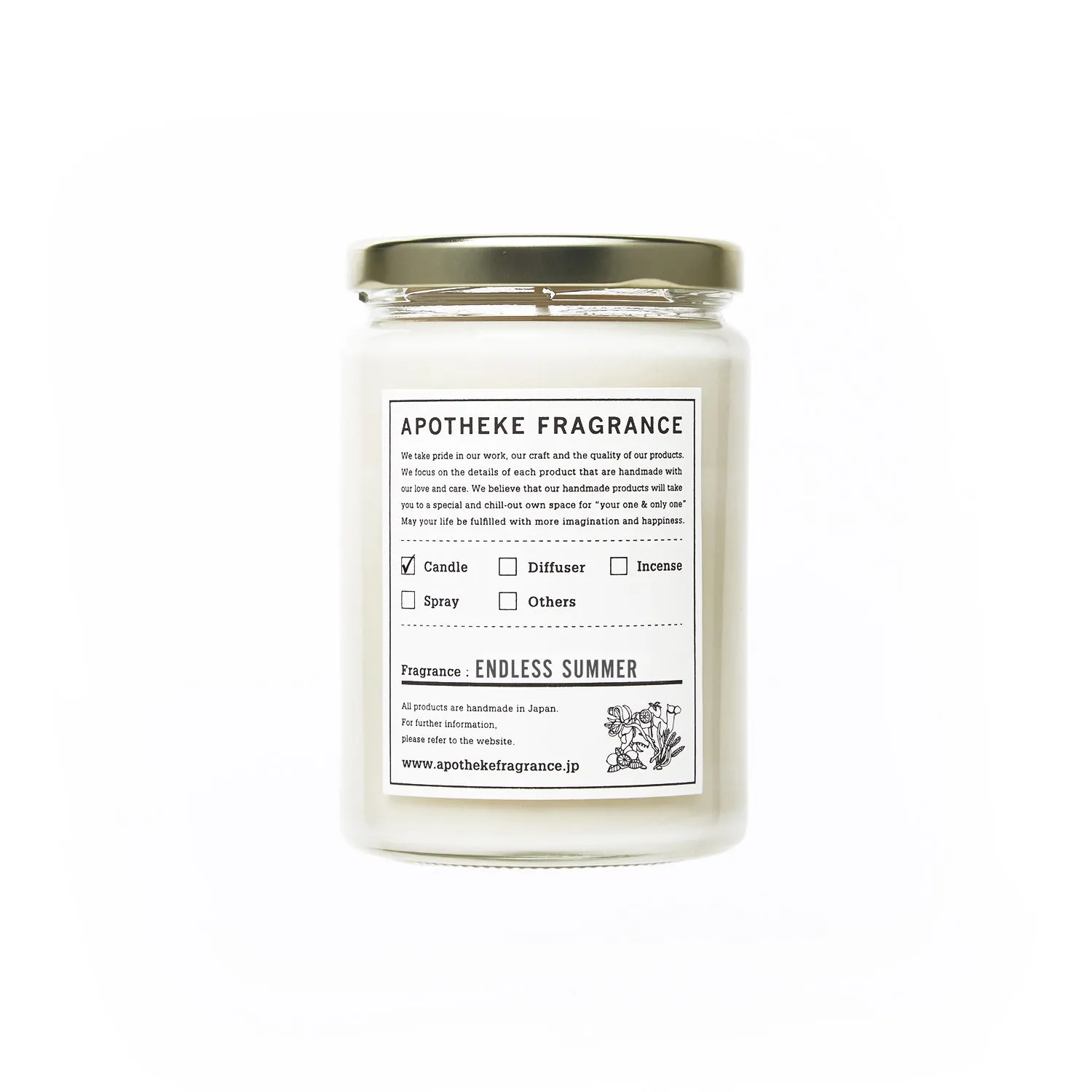 Apotheke Fragrance Glass Jar Candle "Endless Summer"