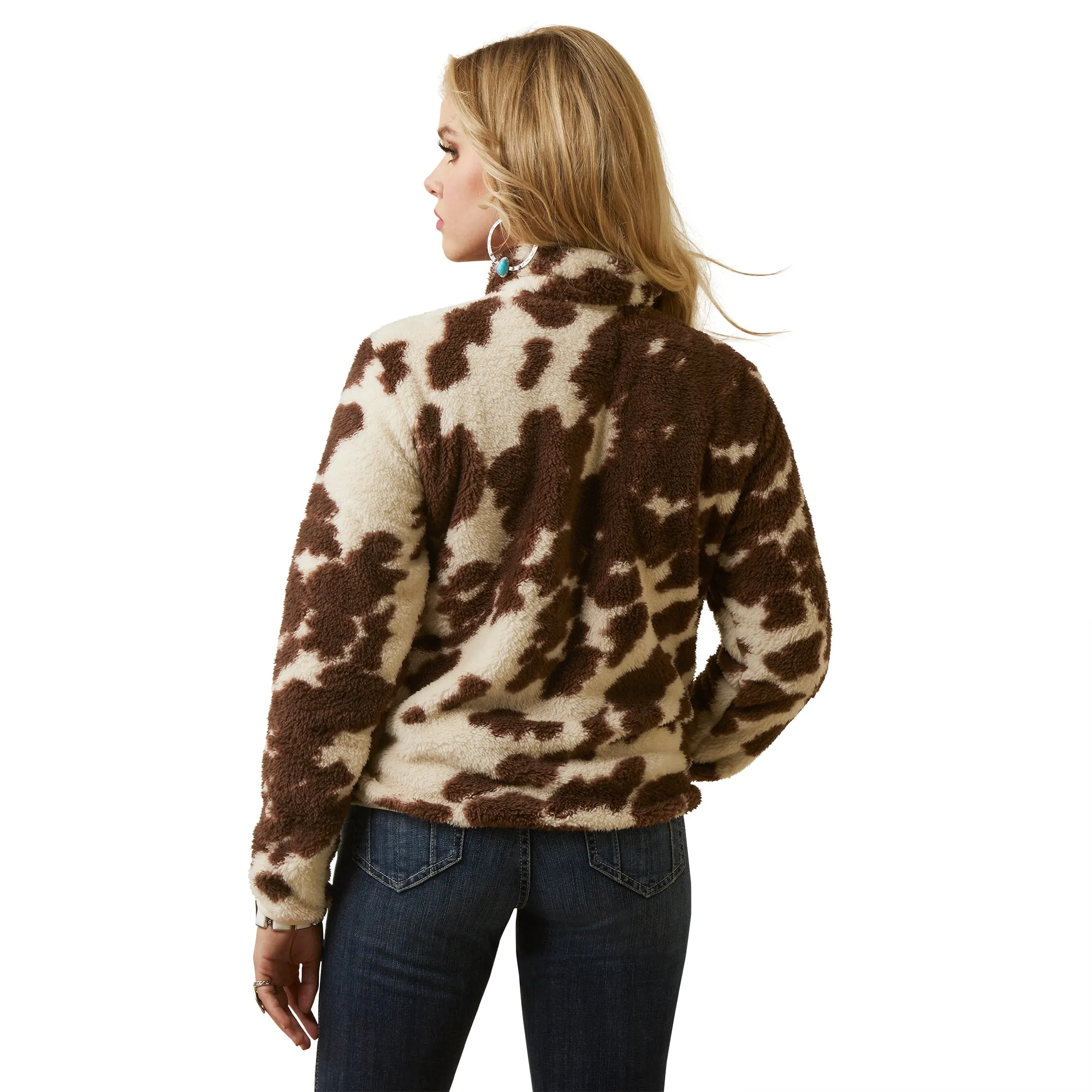 Ariat Ladies Berber 1/2 Snap Front Chestnut Paint Sweatshirt 10046254