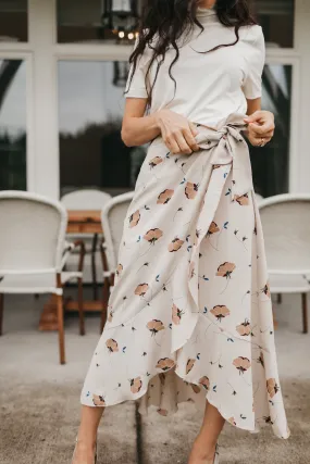 Athena Wrap Midi Skirt