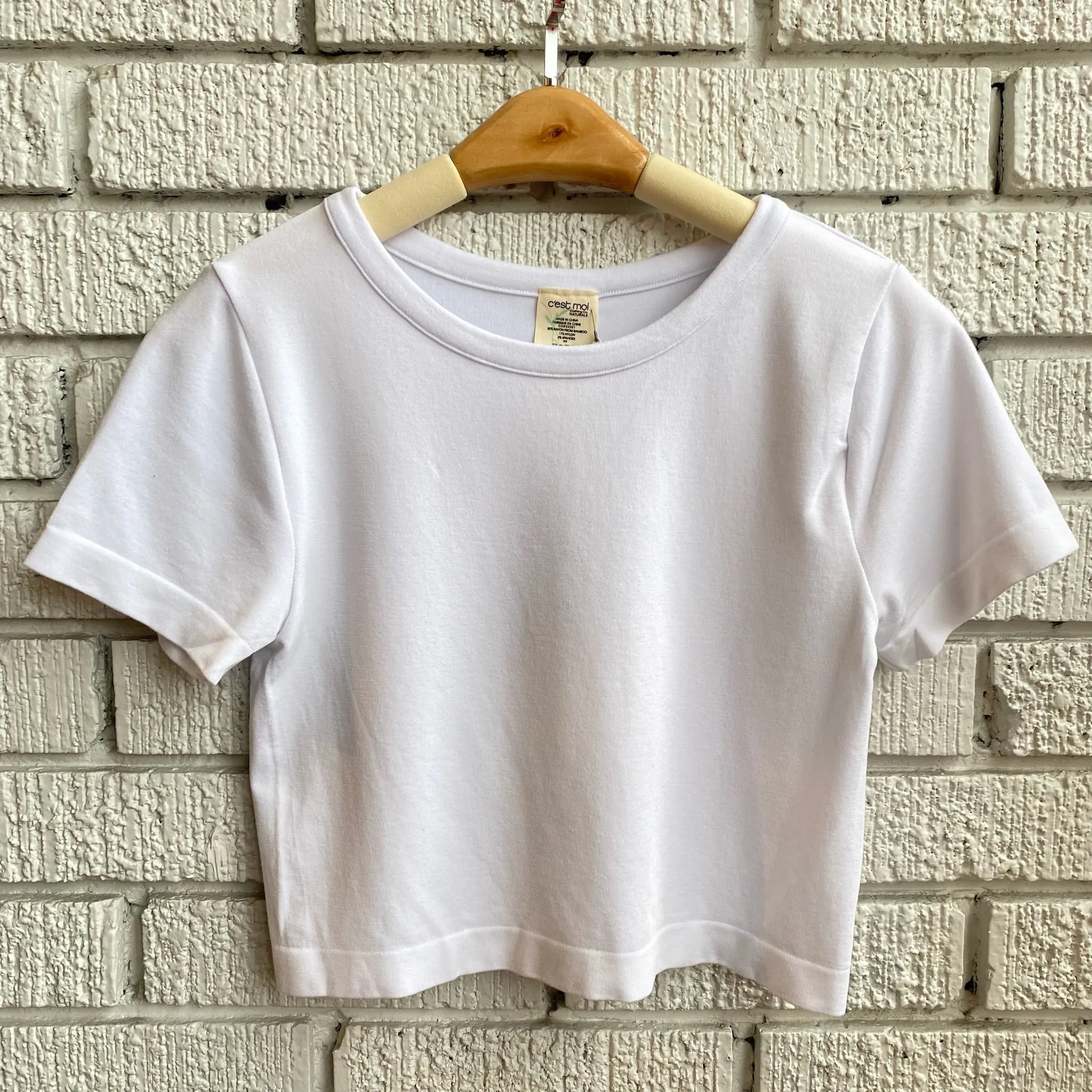 Bamboo Short Sleeve Crop Top