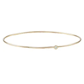 Bangle Bracelet With 1 Diamond