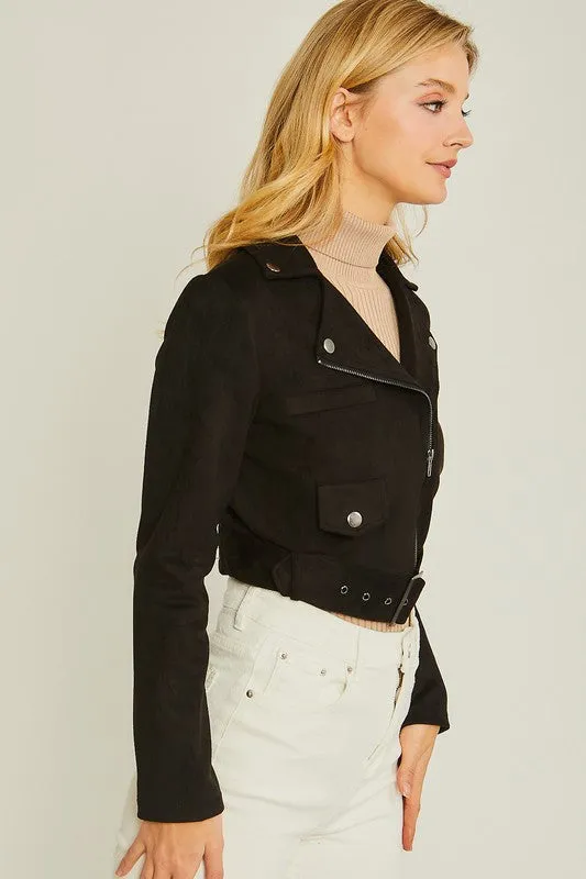 Belted Cropped Jacket