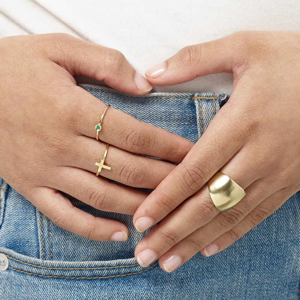 Birthstone Stacking Ring With Alexandrite