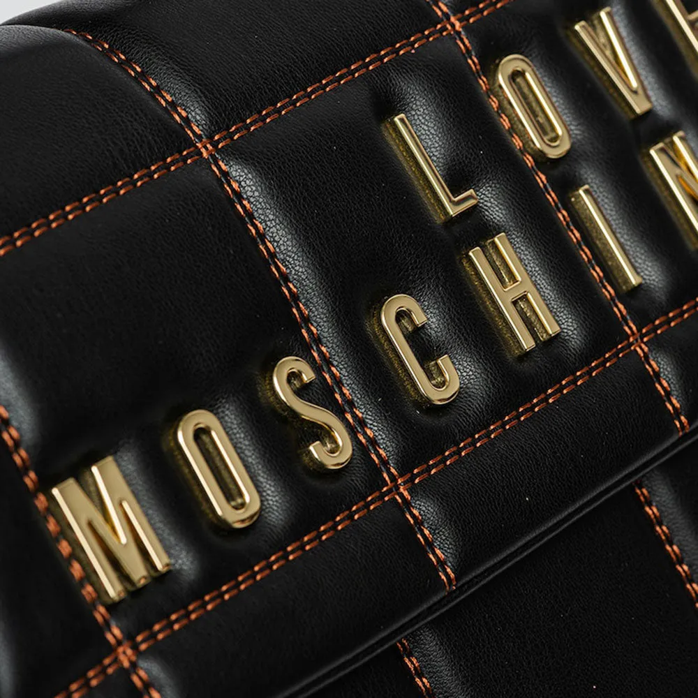 Borsa Donna a Mano con Tracolla LOVE MOSCHINO Trapuntata Nera