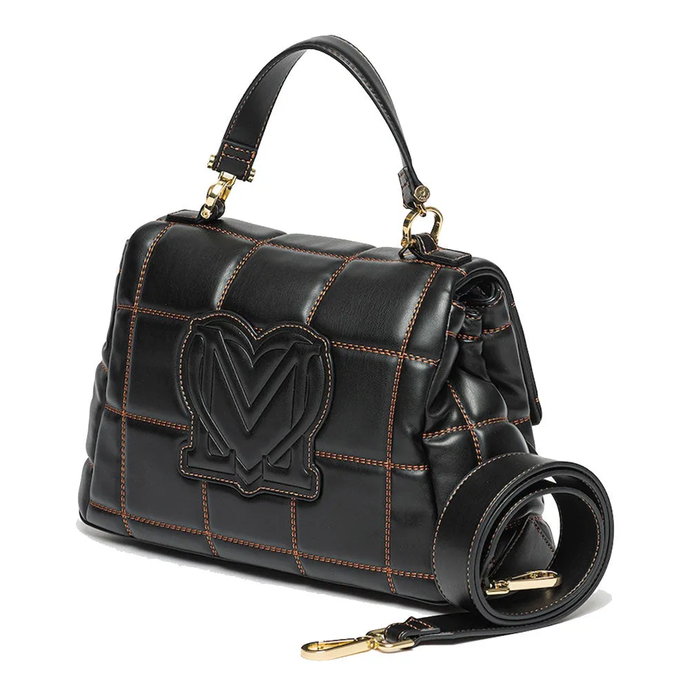 Borsa Donna a Mano con Tracolla LOVE MOSCHINO Trapuntata Nera