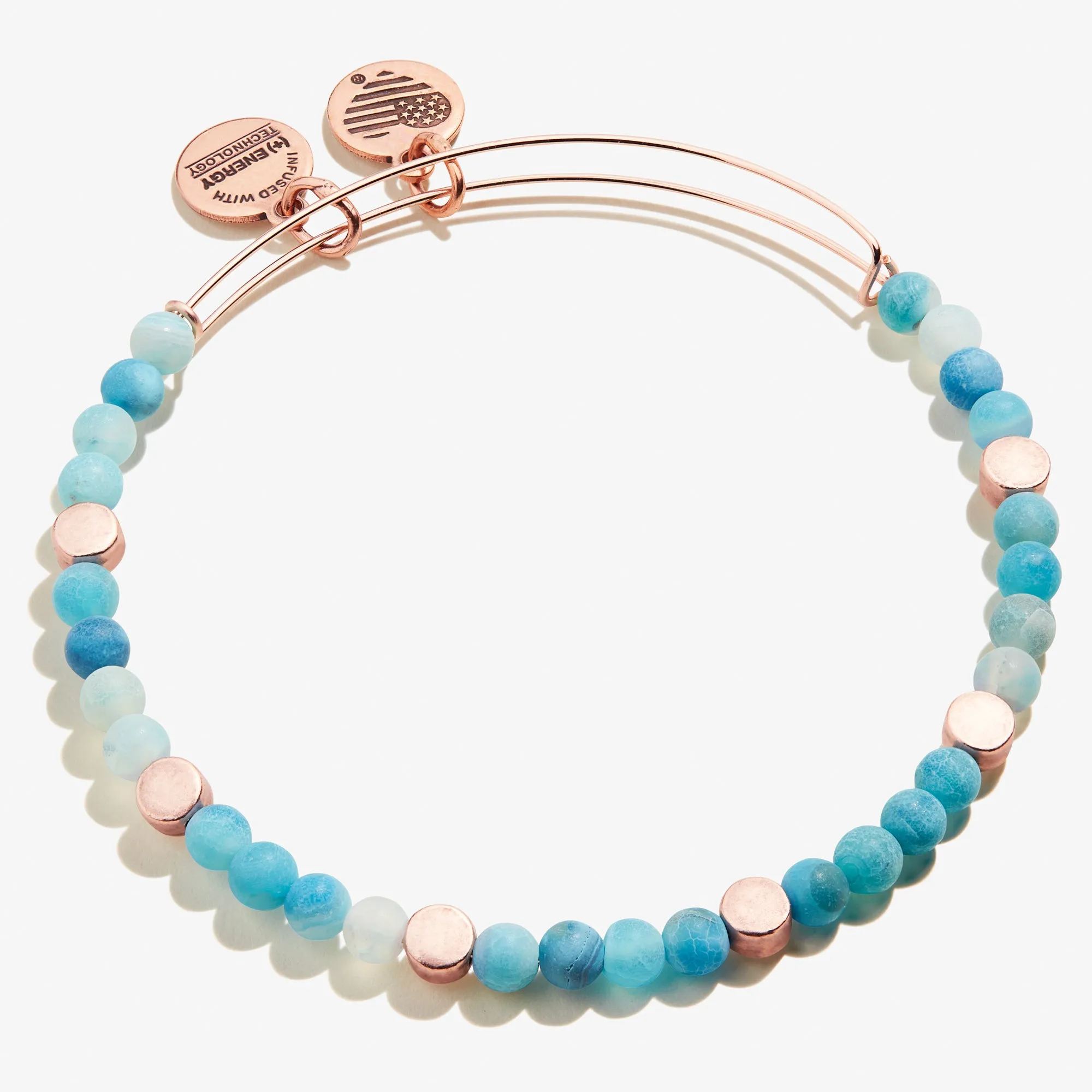 Coastal Beaded Bangle, Nautical Blue