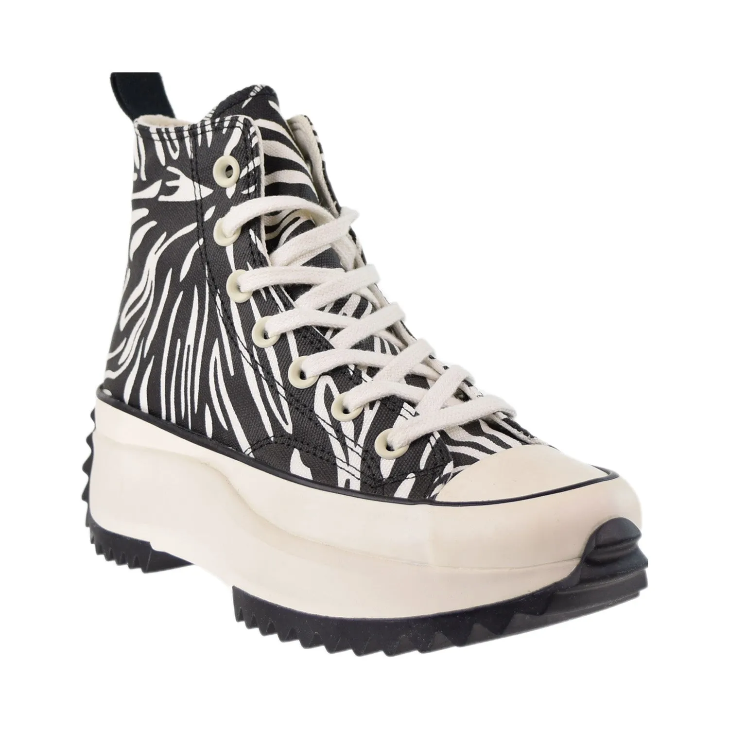 Converse Run Star Hike Platform Animalier High Zebra Men's Shoes Black-White