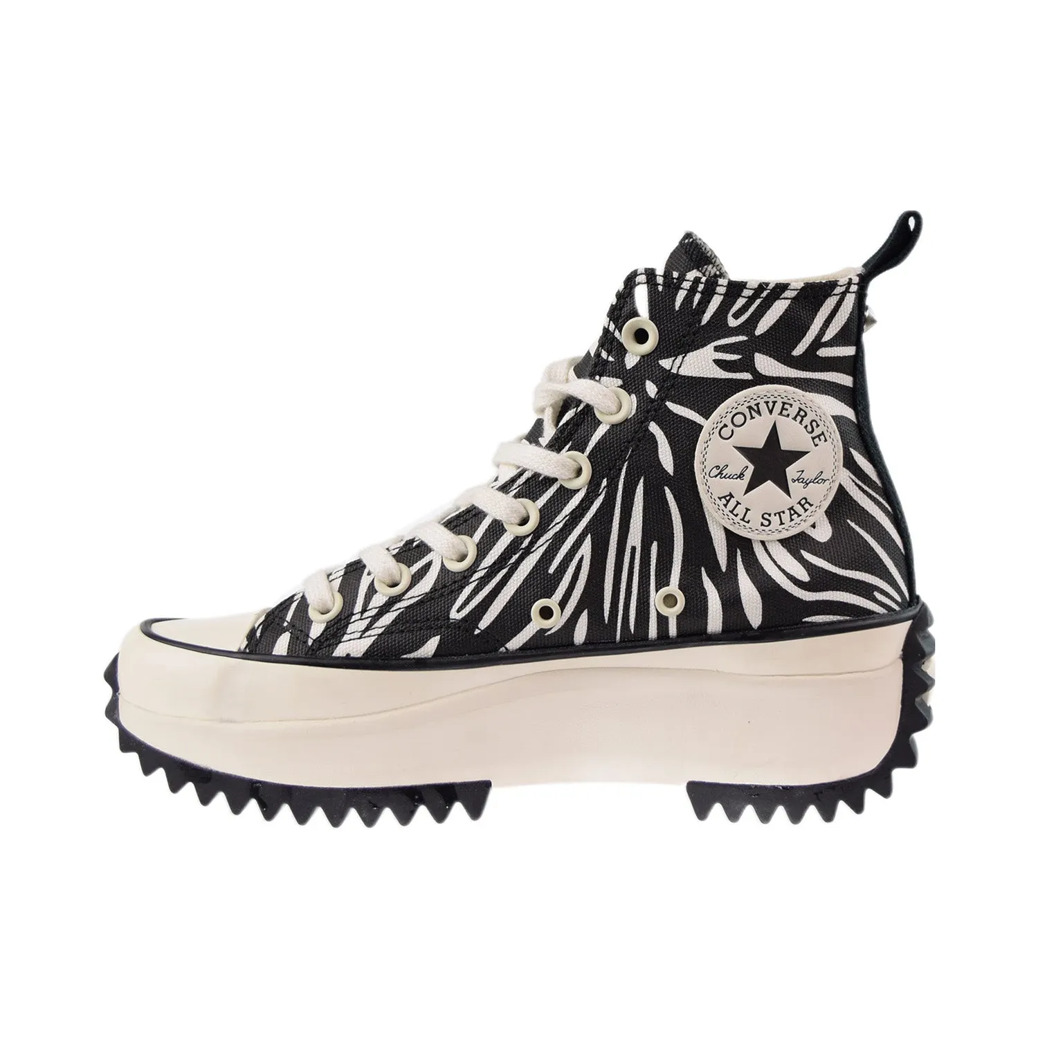 Converse Run Star Hike Platform Animalier High Zebra Men's Shoes Black-White