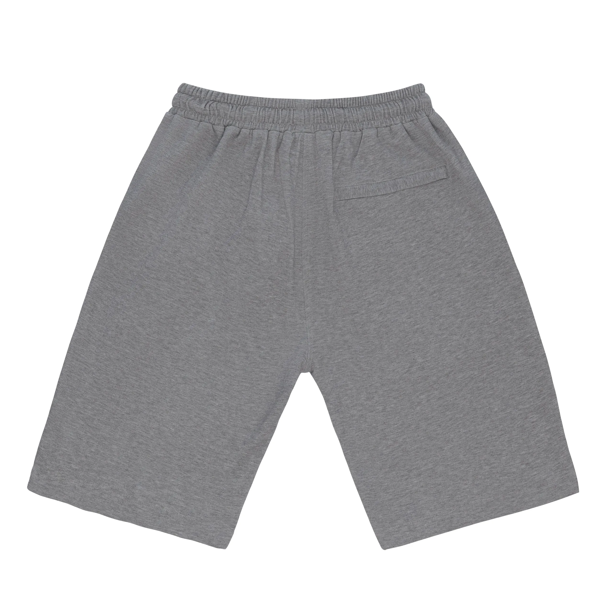 Cotton-Blend Drawstring Sport Shorts in Grey Melange