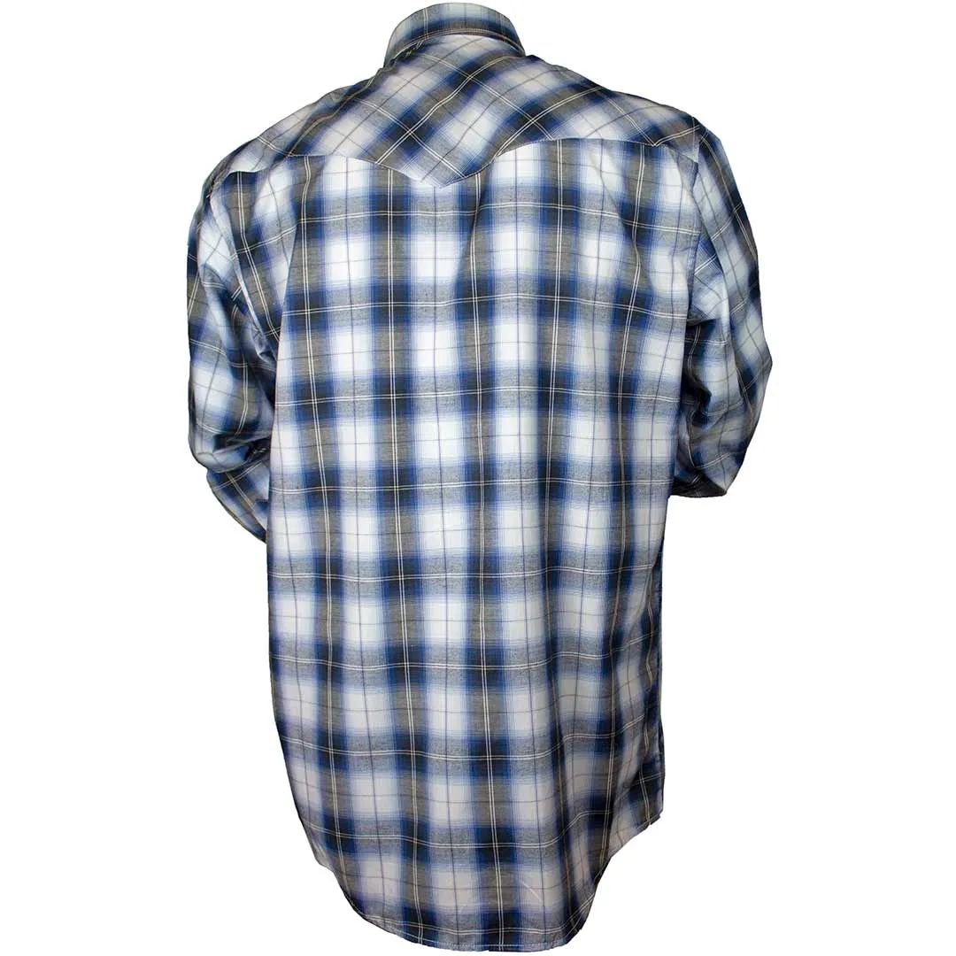 Cowboy Collection Men's Embroidered Plaid Snap Shirt