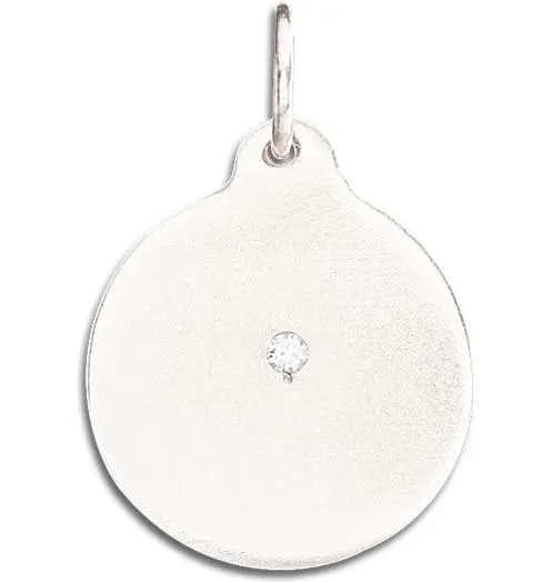 Disk Charm With Diamond