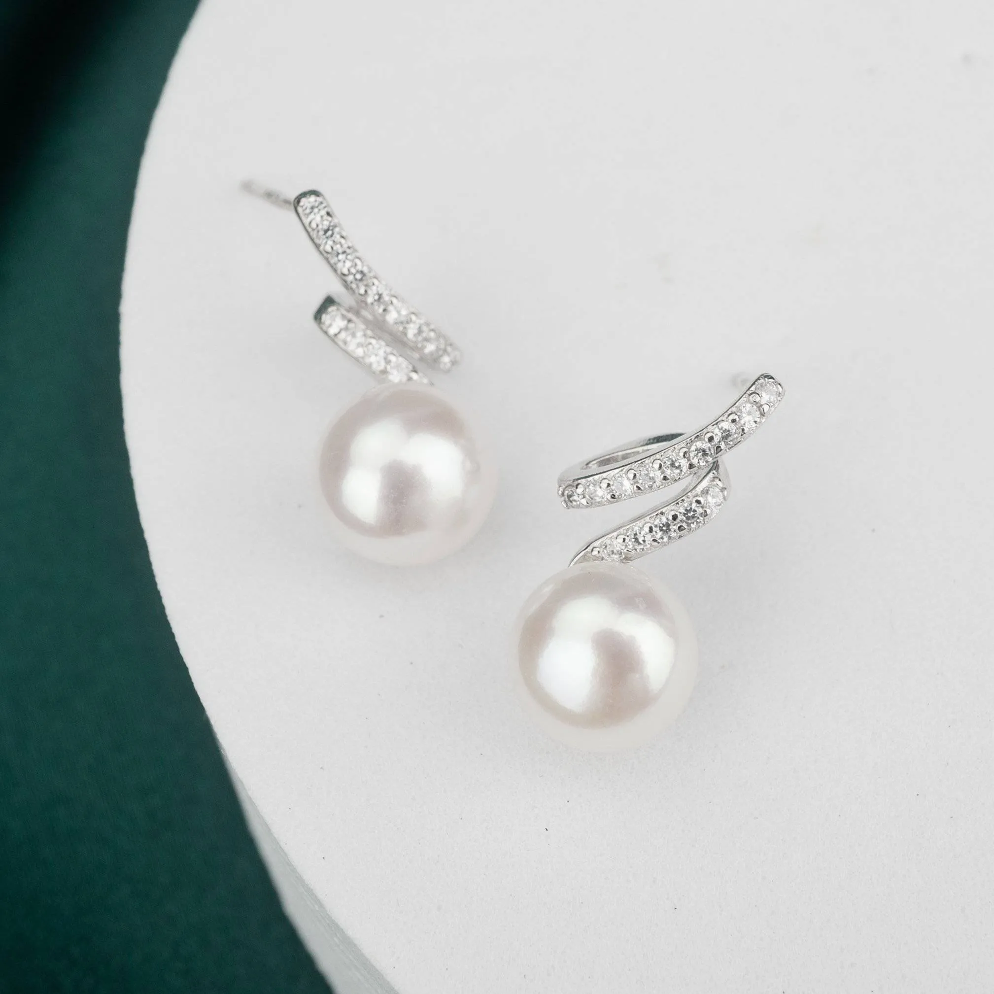 Elegant Freshwater Pearl Earrings WE00115 | S Collection