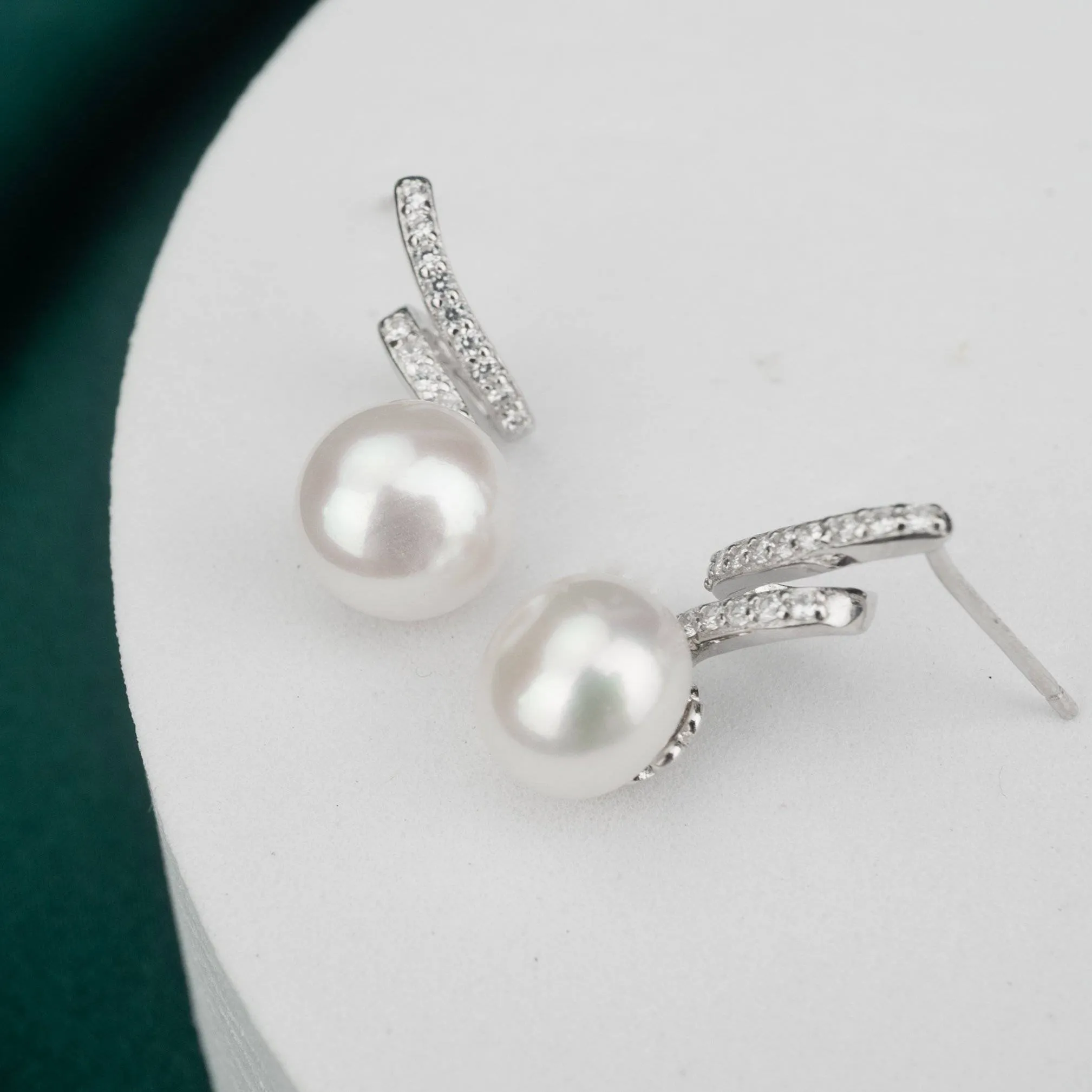 Elegant Freshwater Pearl Earrings WE00115 | S Collection