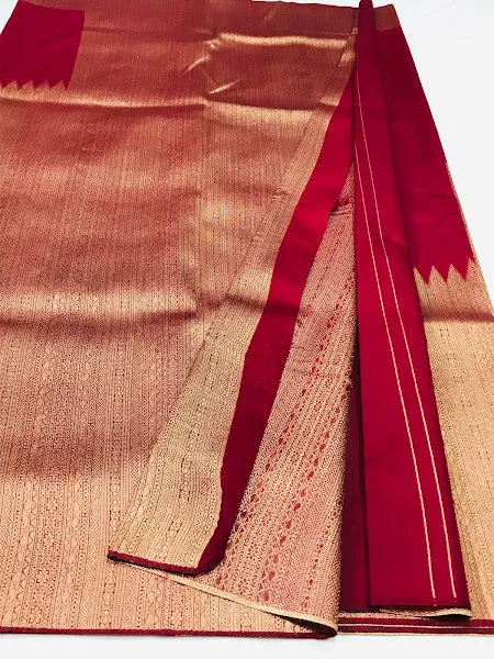 Elegant Maroon Color Borderless Raw Silk Saree