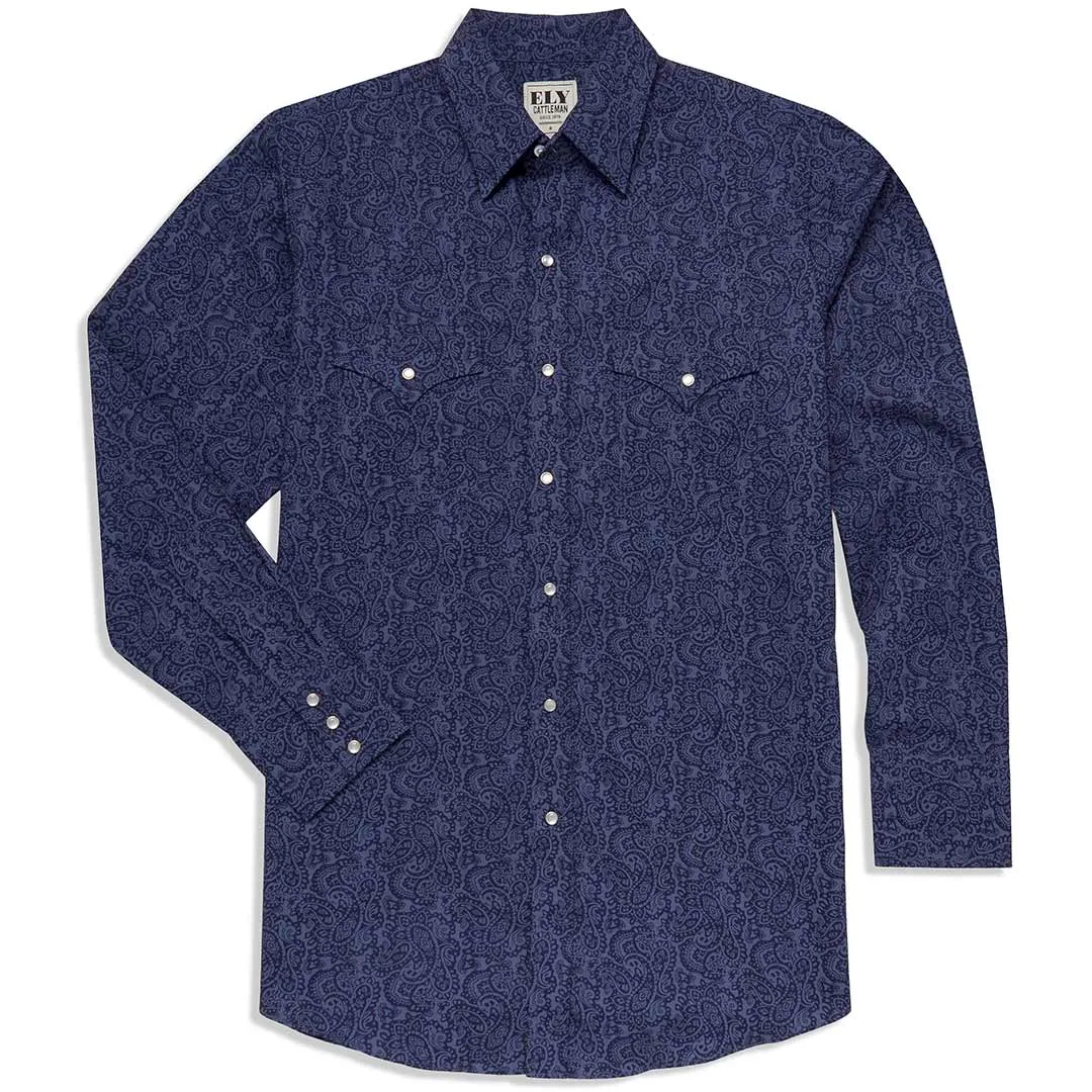 Ely Cattleman Men's Paisley Print Snap Shirt