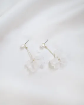 Frosted Petal Drop Earrings