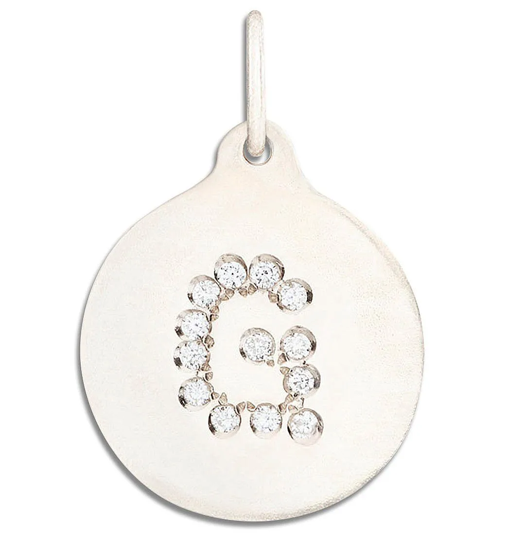 G Alphabet Charm Pavé Diamonds