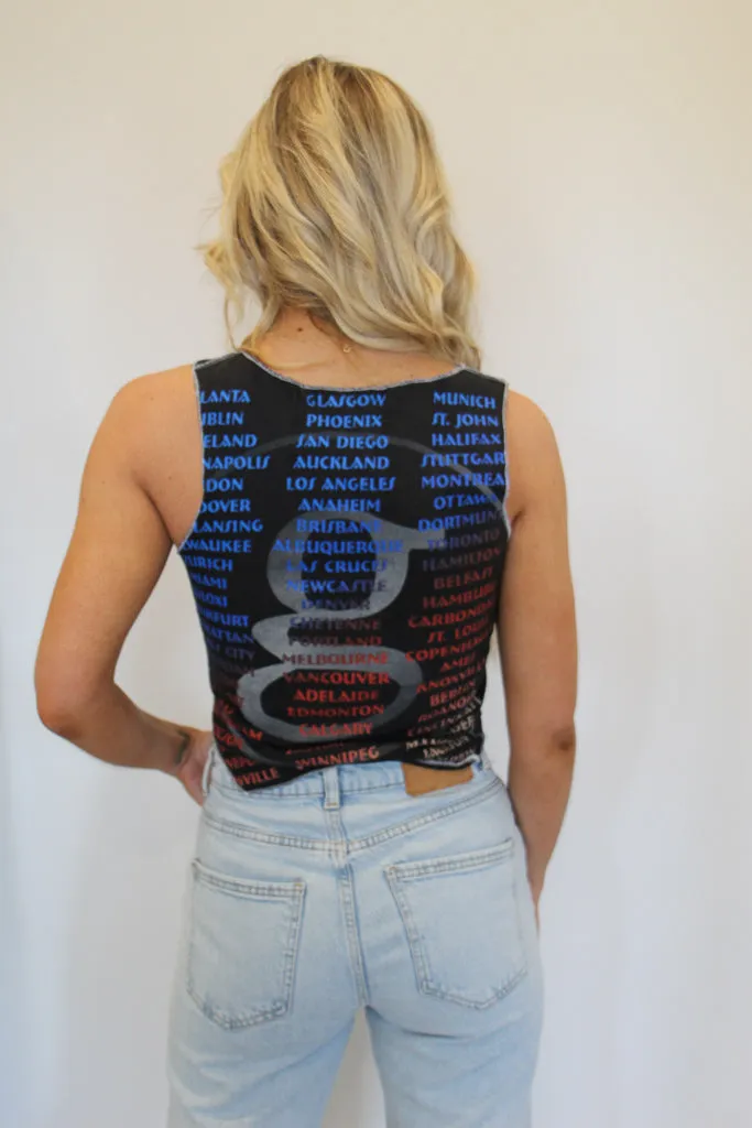 Garth Scoop Neck Double Stitch Crop