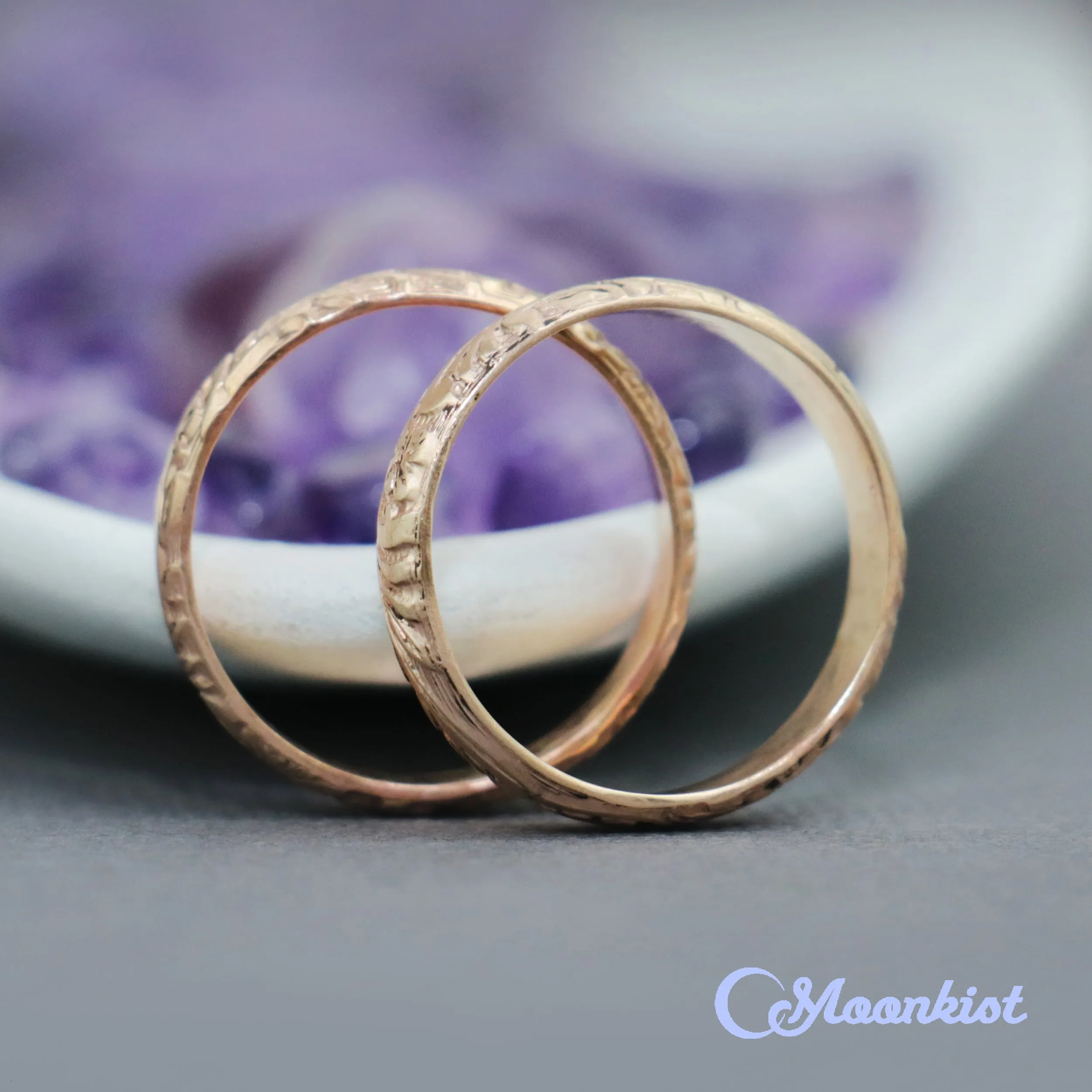 Gold Flower Texture Ring | Moonkist Designs