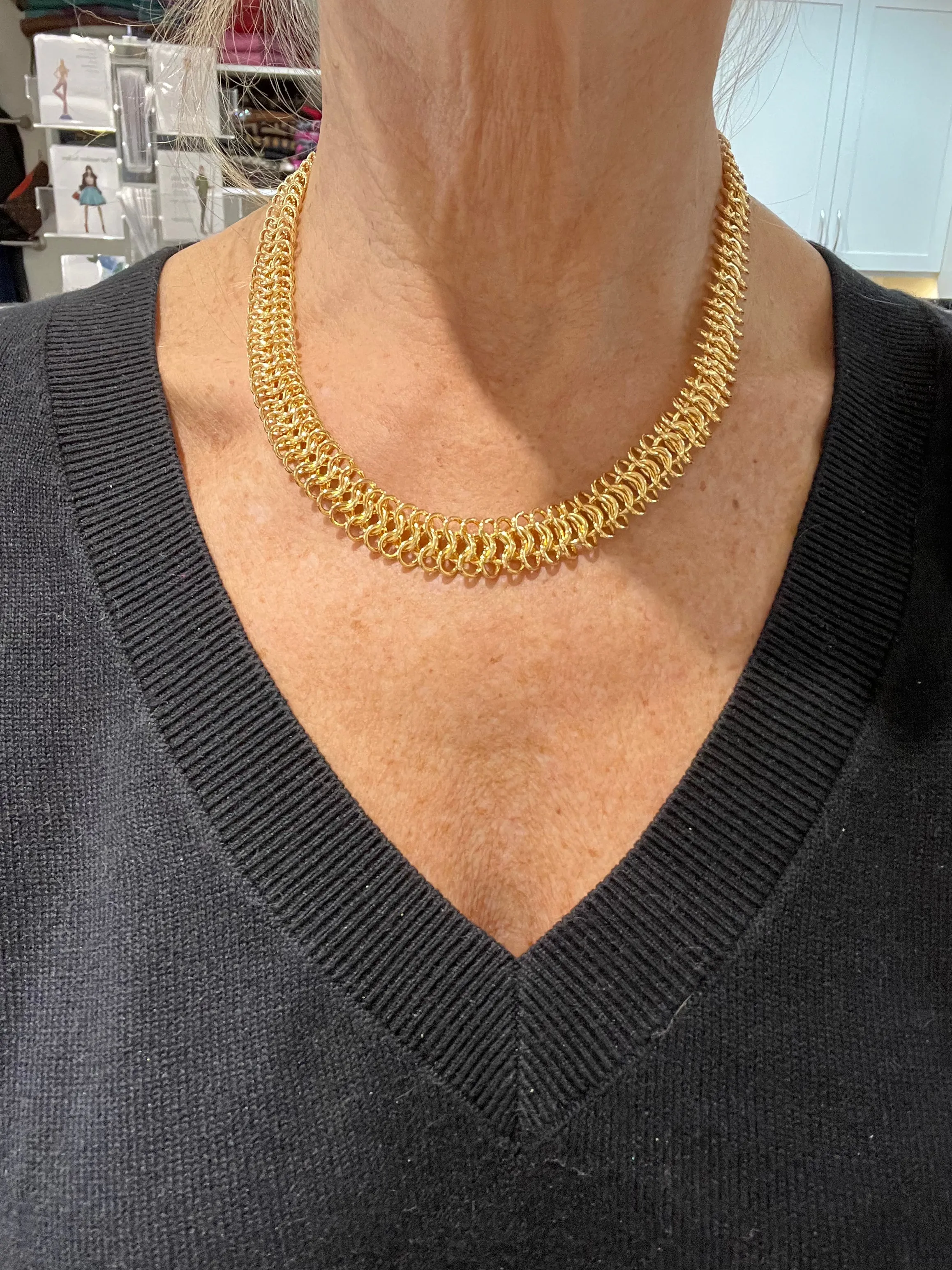 Gold Mesh Necklace | Shirley