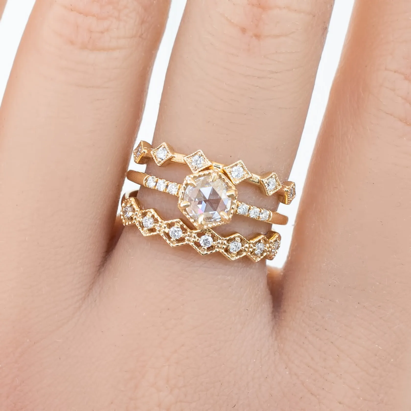 Grace Rose Cut Diamond Ring (Choose your own diamond)