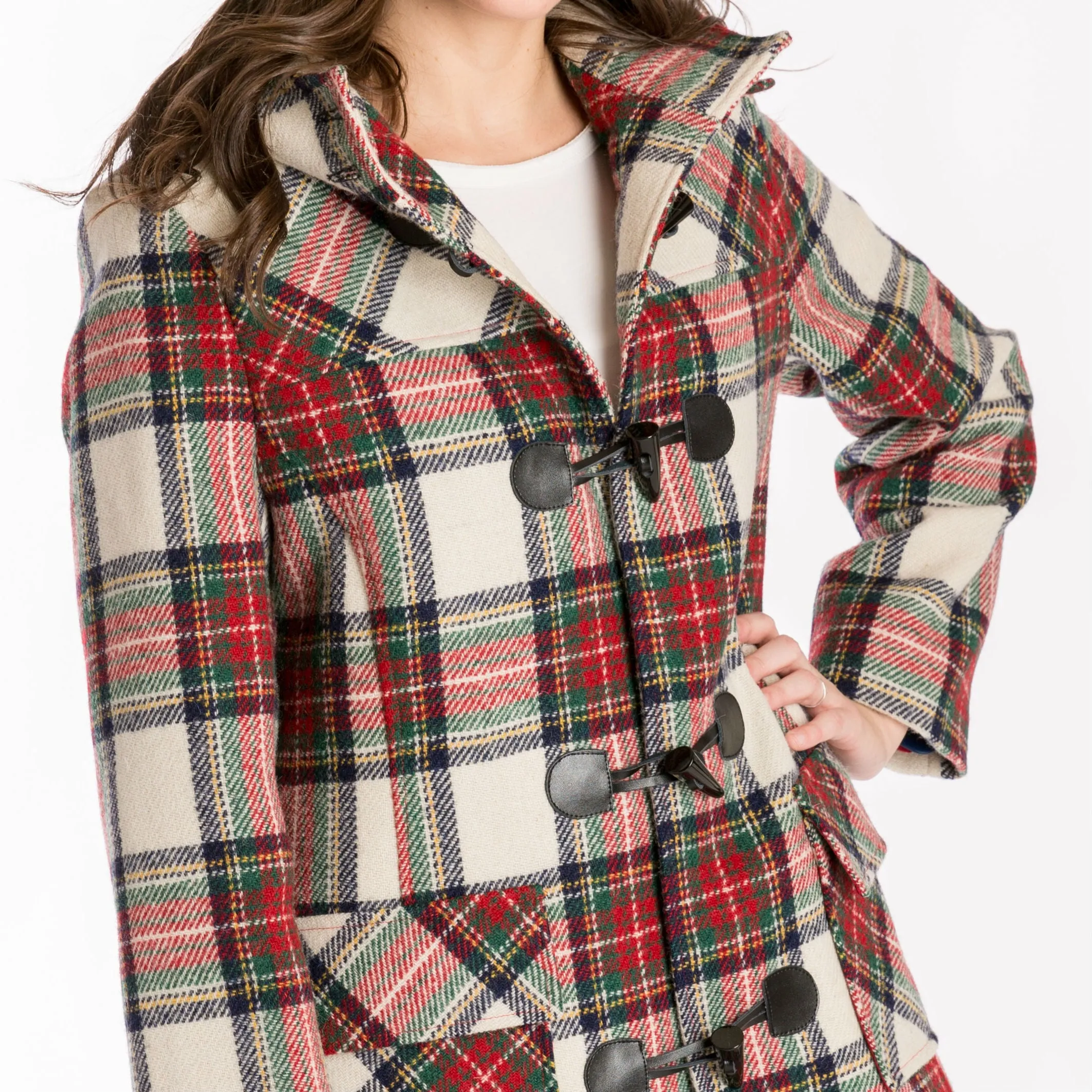 Harris Tweed Tartan Duffle Coat [2 Colors]