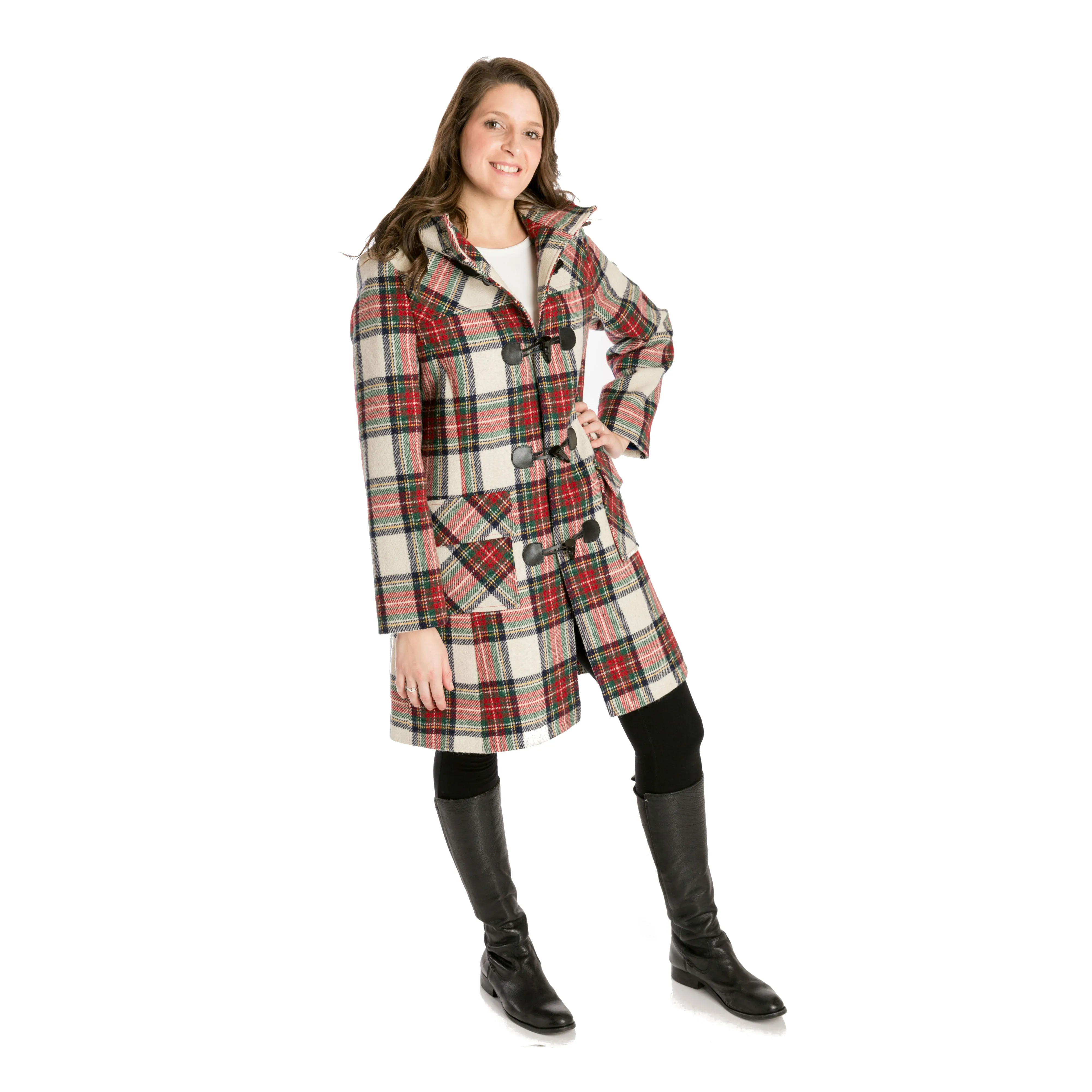 Harris Tweed Tartan Duffle Coat [2 Colors]