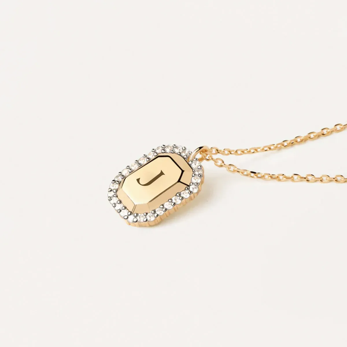 Initial Pendant Necklace in 18k Gold over Sterling Silver