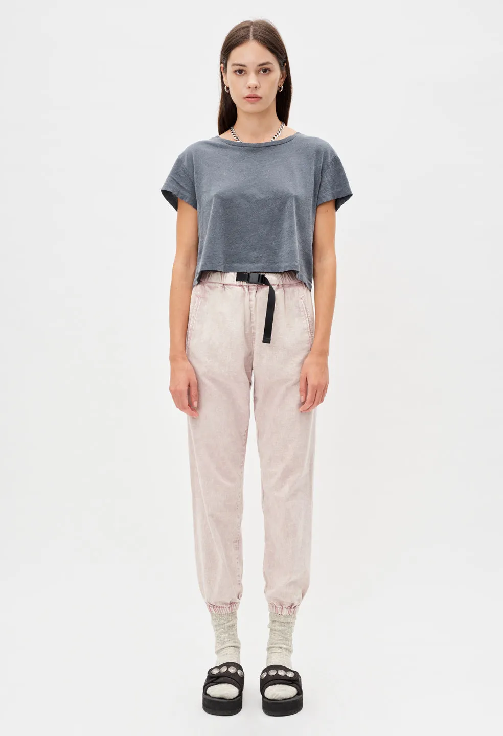 Jersey Cropped Tee / Steel