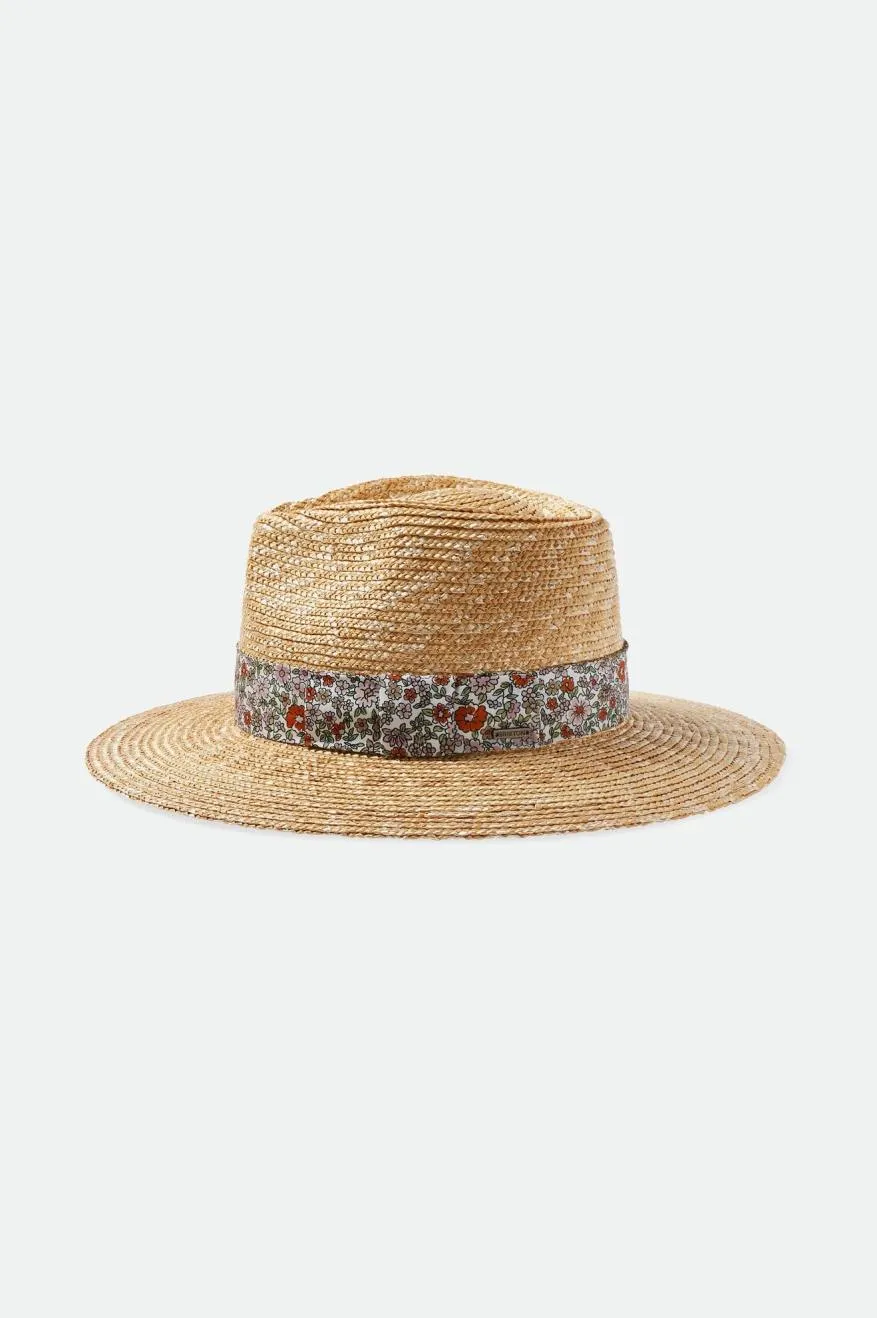 Joanna Short Brim Hat - Honey/White Floral