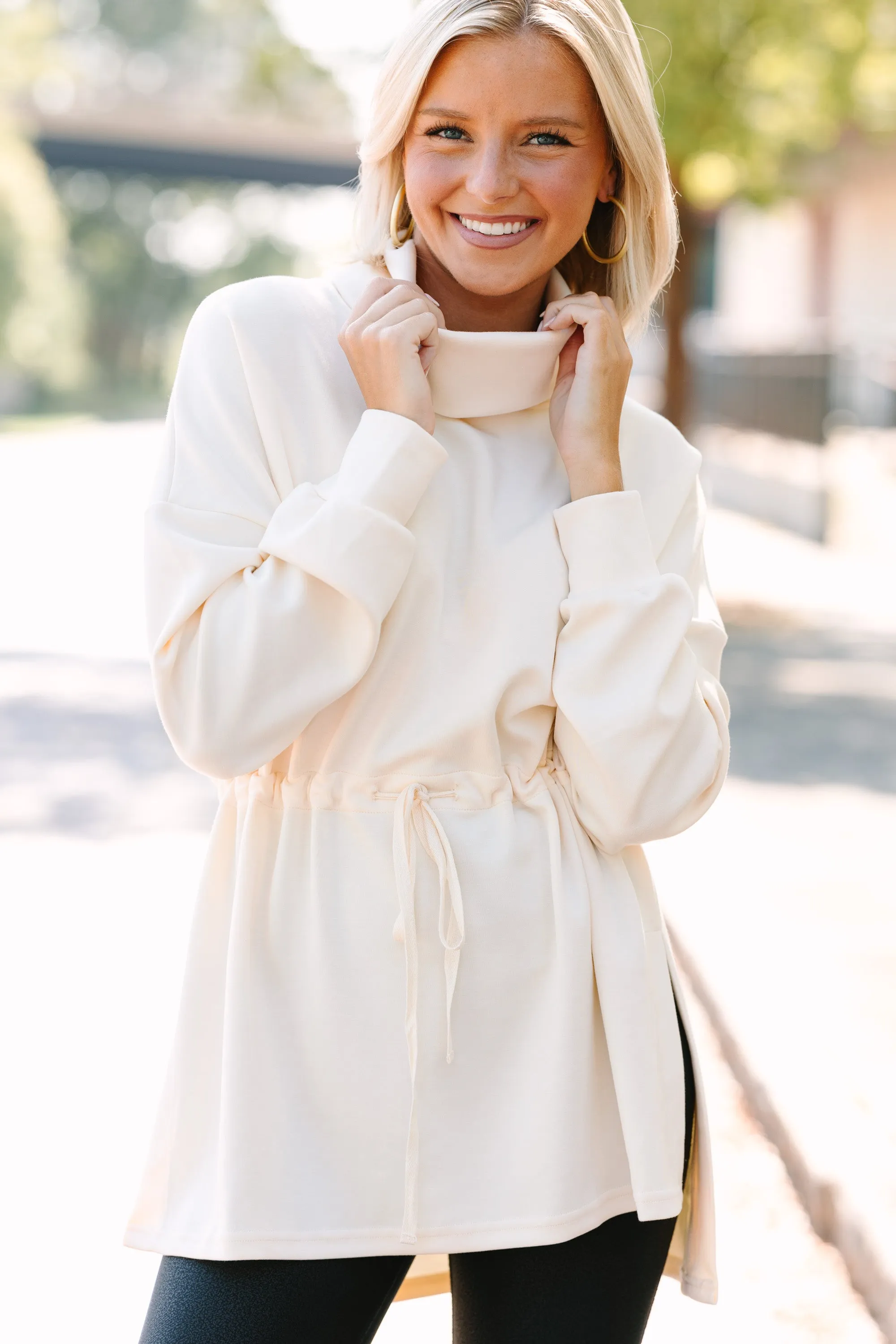 Just For You Eggshell White Tunic