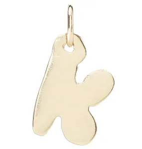 K Bubble Letter Charm