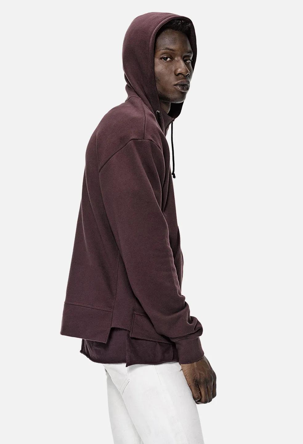 Kake Mock Pullover / Maroon