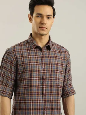 Men Checked Full Sleeve Cotton Shirt