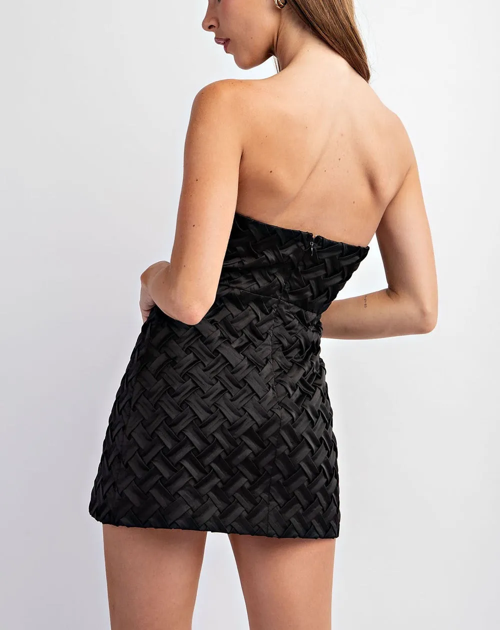 Micha Woven Tube Mini Dress