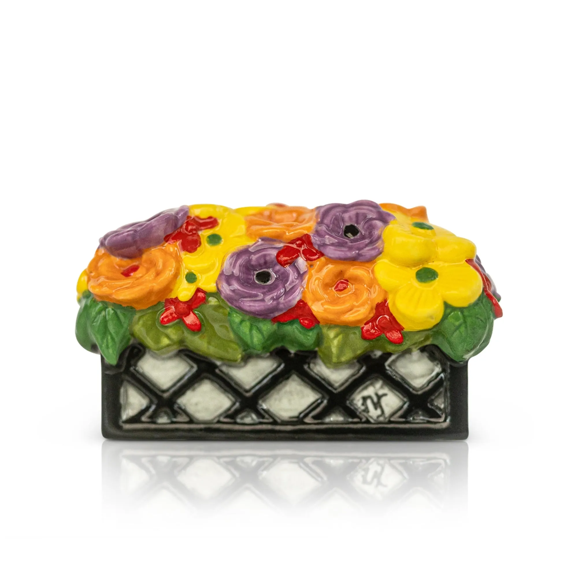 Nora Fleming 'Love Blooms Here' Window Flower Box Mini - A Blossoming Accent for Every Occasion