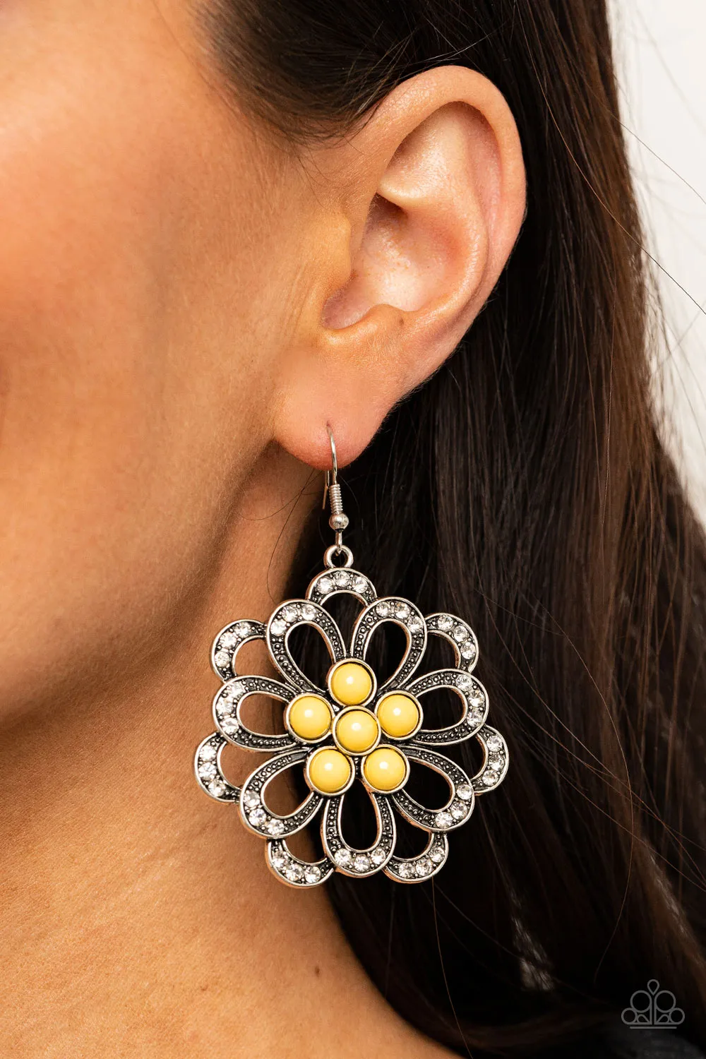 Paparazzi Dazzling Dewdrops - Yellow Earring