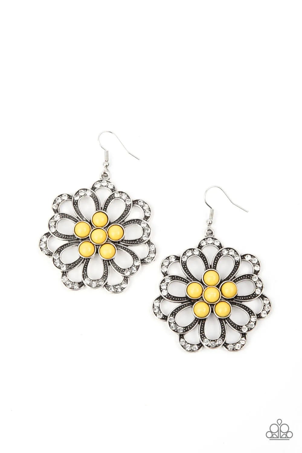 Paparazzi Dazzling Dewdrops - Yellow Earring