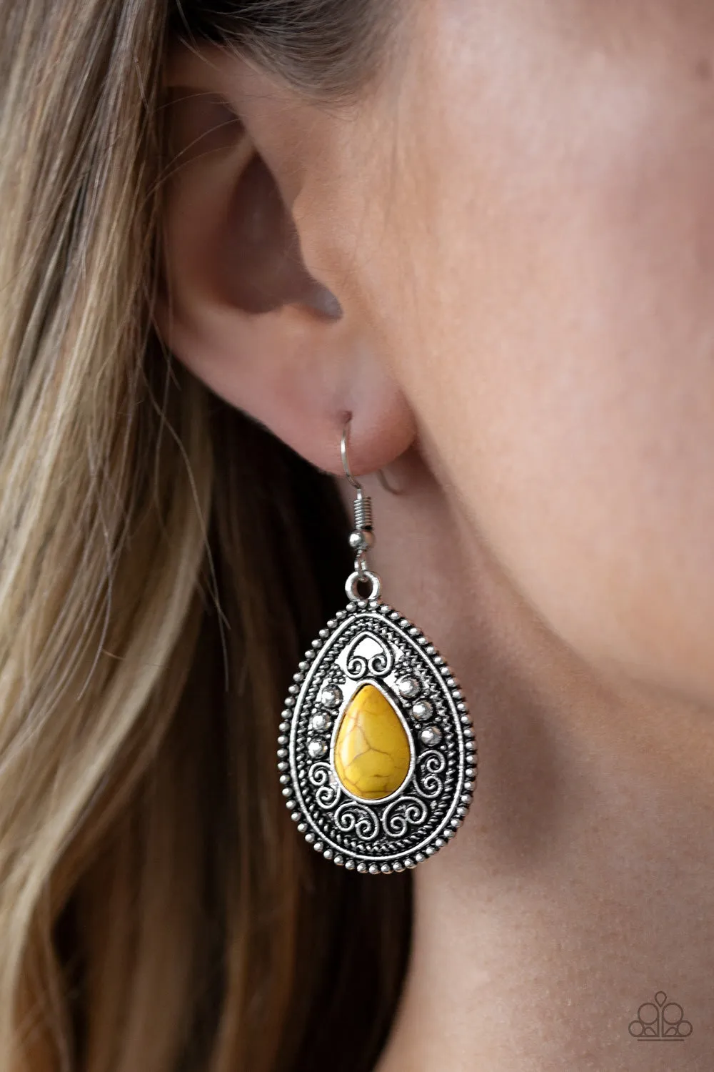 Paparazzi Earring ~ Desert Nirvana - Yellow