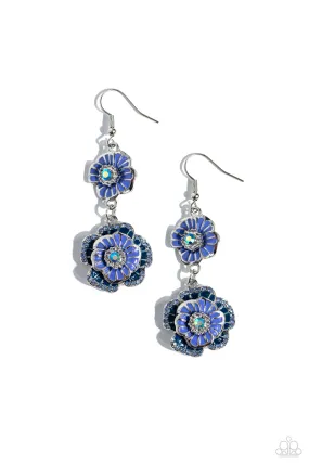 Paparazzi Intricate Impression Blue Earrings