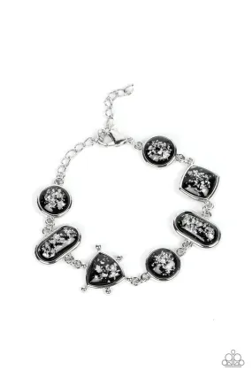 Paparazzi Speckled Shimmer Black Bracelet