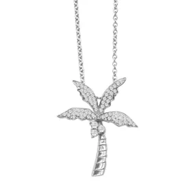 Pavé King Palm Tree Pendant