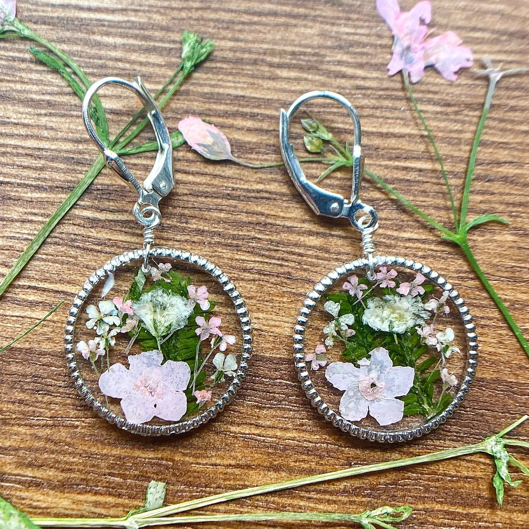 Pink Flower Garden Earrings - BG 33