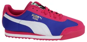 Puma Roma Basic Summer Junior Lace Up Red White Blue Trainers 359841 03 B59B