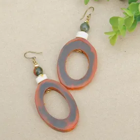 Red Creek and Moukaite Jasper Hoop Earrings